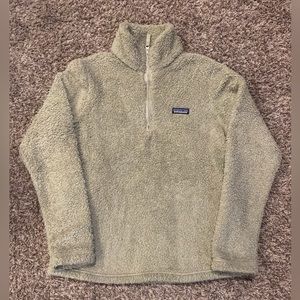 Patagonia Los Gatos Quarter Zip Fuzzy Fleece Jacket Women’s Tan Size Medium